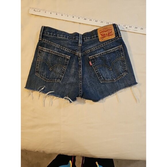 Levis 501 XX Jean Shorts Cut-off High Rise Button Fly Womens 28 X 2.5 - Picture 4 of 5